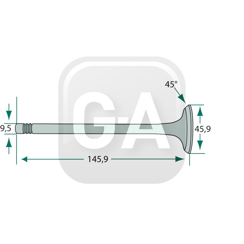 Soupape admission Fordson Ford